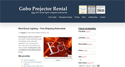 Desktop Screenshot of goboprojectorrental.com