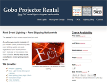 Tablet Screenshot of goboprojectorrental.com